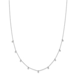 14K White Gold TRUE ORIGIN Lab Grown Diamond VS DEF 9 Station Neck - Image 3