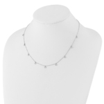 14K White Gold TRUE ORIGIN Lab Grown Diamond VS DEF 9 Station Neck - Image 4