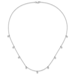 14K White Gold TRUE ORIGIN Lab Grown Diamond VS DEF 9 Station Neck - Image 5