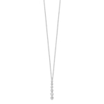 14KW True Origin Lab Grown Diamond VS/SI, D E F, 7 Stone Pendant with Chain - Image 2