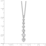14KW True Origin Lab Grown Diamond VS/SI, D E F, 7 Stone Pendant with Chain - Image 6