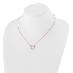 True Origin 14K Rose Gold 1/5 carat Lab Grown Diamond VS/SI  D E F  Open Heart 18 inch Necklace - Image 4