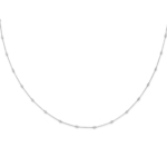 True Origin 14K White Gold 1/2 carat Lab Grown Diamond VS/SI  D E F  20 Station 20 Inch Necklace - Image 3