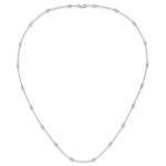 True Origin 14K White Gold 1/2 carat Lab Grown Diamond VS/SI  D E F  20 Station 20 Inch Necklace - Image 6