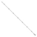 True Origin 14K White Gold 1/2 carat Lab Grown Diamond VS/SI  D E F  8 Station 8 Inch Bracelet - Image 2