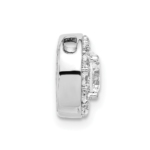 14K White Gold Lab Grown Diamond VS/SI FGH Round Halo Chain Slide - Image 2