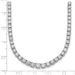 14kw Lab Grown 14.55 ct.VS DEF Round Diamond Graduated Necklace - Image 5