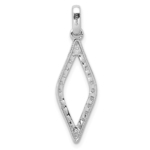 14K White Gold Lab Grown Diamond VS/SI FGH Fancy Pendant - Image 3