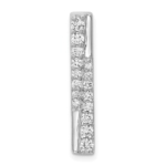 14K White Gold Lab Grown Diamond VS/SI FGH Fancy Chain Slide