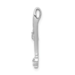 14K White Gold Lab Grown VS/SI FGH Dia Double Curves Chain Slide - Image 2