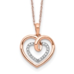14K Two-Tone Lab Grown VS/SI FGH Dia Hearts Necklace