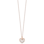 14K Two-Tone Lab Grown VS/SI FGH Dia Hearts Necklace - Image 2