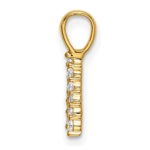 14K Lab Grown VS/SI FGH Dia Letter A Initial Pendant - Image 2