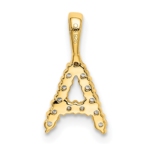14K Lab Grown VS/SI FGH Dia Letter A Initial Pendant - Image 3