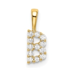 14K Lab Grown VS/SI FGH Dia Letter B Initial Pendant
