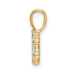 14K Lab Grown VS/SI FGH Dia Letter B Initial Pendant - Image 2