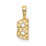 14K Lab Grown VS/SI FGH Dia Letter B Initial Pendant - Image 3