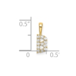 14K Lab Grown VS/SI FGH Dia Letter B Initial Pendant - Image 4
