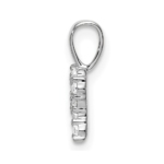 14K White Gold Lab Grown VS/SI FGH Dia Letter R Initial Pendant - Image 2