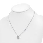 14K White Gold Lab Grown Dia. VS/SI FGH Moon Star Cr Sapp Accent Nec - Image 3
