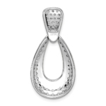 True Origin 14K White Gold 1 1/3 carat Lab Grown Diamond VS/SI  D E F Fancy Teardrop 18 inch Necklace - Image 3