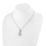 True Origin 14K White Gold 1 1/3 carat Lab Grown Diamond VS/SI  D E F Fancy Teardrop 18 inch Necklace - Image 4