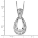 True Origin 14K White Gold 1 1/3 carat Lab Grown Diamond VS/SI  D E F Fancy Teardrop 18 inch Necklace - Image 7