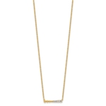 14K Lab Grown Diamond VS/SI FGH Beaded Bar Necklace - Image 2