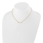 14K Lab Grown Diamond VS/SI FGH Beaded Bar Necklace - Image 4