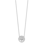 14K White Gold Lab Grown VS/SI FGH Dia Tree of Life in Circle Necklace - Image 2