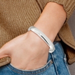 Sterling Silver 9mm Solid Polished Plain Slip-On Bangle Bracelet - Image 4