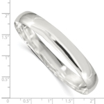 Sterling Silver 9mm Solid Polished Plain Slip-On Bangle Bracelet - Image 3