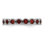 Sterling Silver Stackable Expressions Garnet Ring - Image 3
