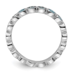 Sterling Silver Stackable Expressions Blue Topaz Ring - Image 2