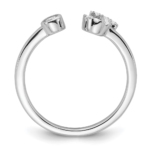 14K White Gold Lab Grown Diamond VS/SI FGH Initial J Adjustable Rin - Image 2