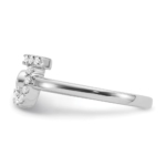 14K White Gold Lab Grown Diamond VS/SI FGH Initial J Adjustable Rin - Image 3