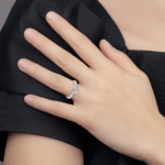 14K White Gold Lab Grown Diamond VS/SI FGH Round Complete Eng Ring - Image 8