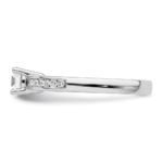 14K White Gold Lab Grown Diamond VS/SI FGH Round Complete Eng Ring - Image 4