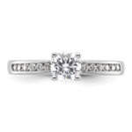 14K White Gold Lab Grown Diamond VS/SI FGH Round Complete Eng Ring - Image 5