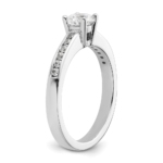 14K White Gold Lab Grown Diamond VS/SI FGH Round Complete Eng Ring - Image 7