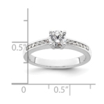 14K White Gold Lab Grown Diamond VS/SI FGH Round Complete Eng Ring - Image 3