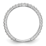 14K White Gold Lab Grown VS/SI FGH Dia Band - Image 3