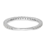 14K White Gold Lab Grown VS/SI FGH Dia Band - Image 6