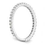 14K White Gold Lab Grown VS/SI FGH Dia Band - Image 7