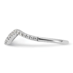 10K White Gold Lab Grown Diamond VS/SI FGH Wedding Band - Image 3