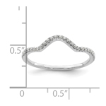 14K White Gold Lab Grown Diamond VS/SI FGH Contoured Wedding Band - Image 6