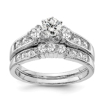 14K White Gold Lab Grown Diamond VS/SI FGH Complete Engagement Ring - Image 3