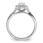 10K White Gold Eternal Promise Lab Grown VS/SI FGH Dia Halo Complete Ring - Image 2