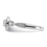 10K White Gold Eternal Promise Lab Grown VS/SI FGH Dia Halo Complete Ring - Image 3