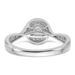 10K White Gold Eternal Promise Lab Grown VS/SI FGH Dia Halo Complete Ring - Image 5